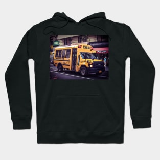 School Bus, Manhattan, New York City Hoodie